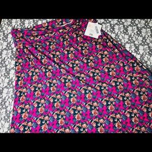 Pink floral Lularoe maxi skirt
